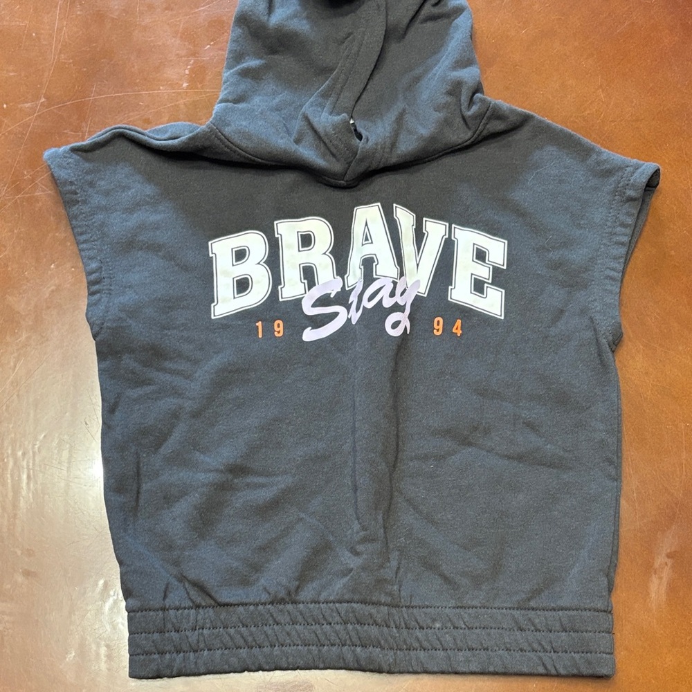 H&M Dark Gray Hoodie with Graphic Print